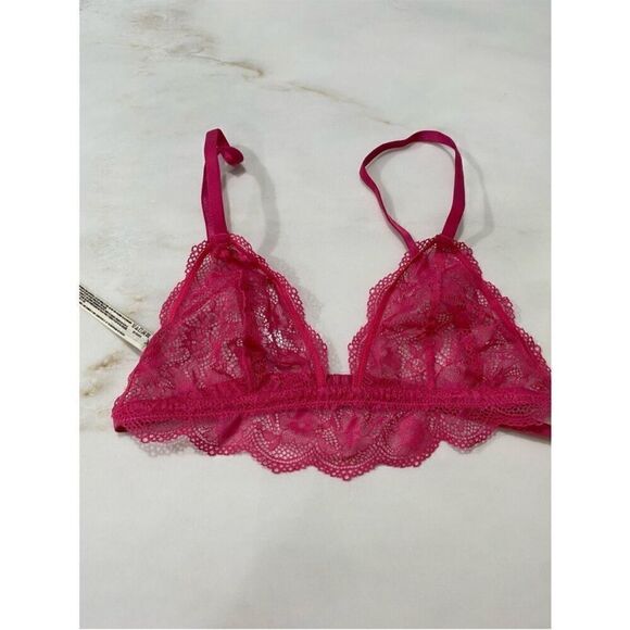 Lace Bralette in Pink NWOT Free People Bralette size small - Picture 2 of 4